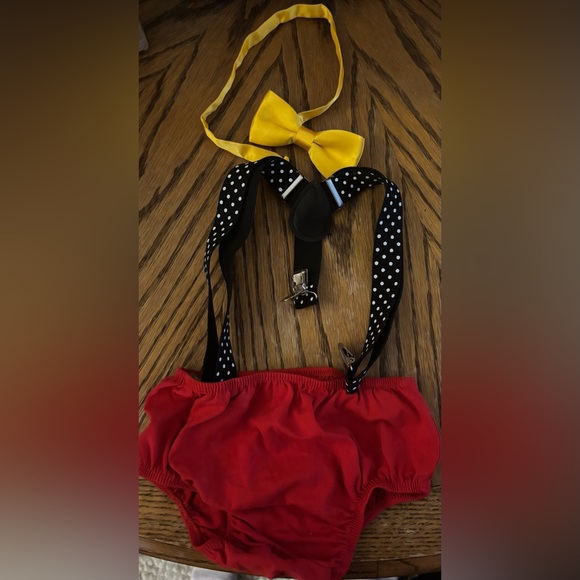 Polka Dot Black and Red Kids Suspenders - Picture 1 of 2
